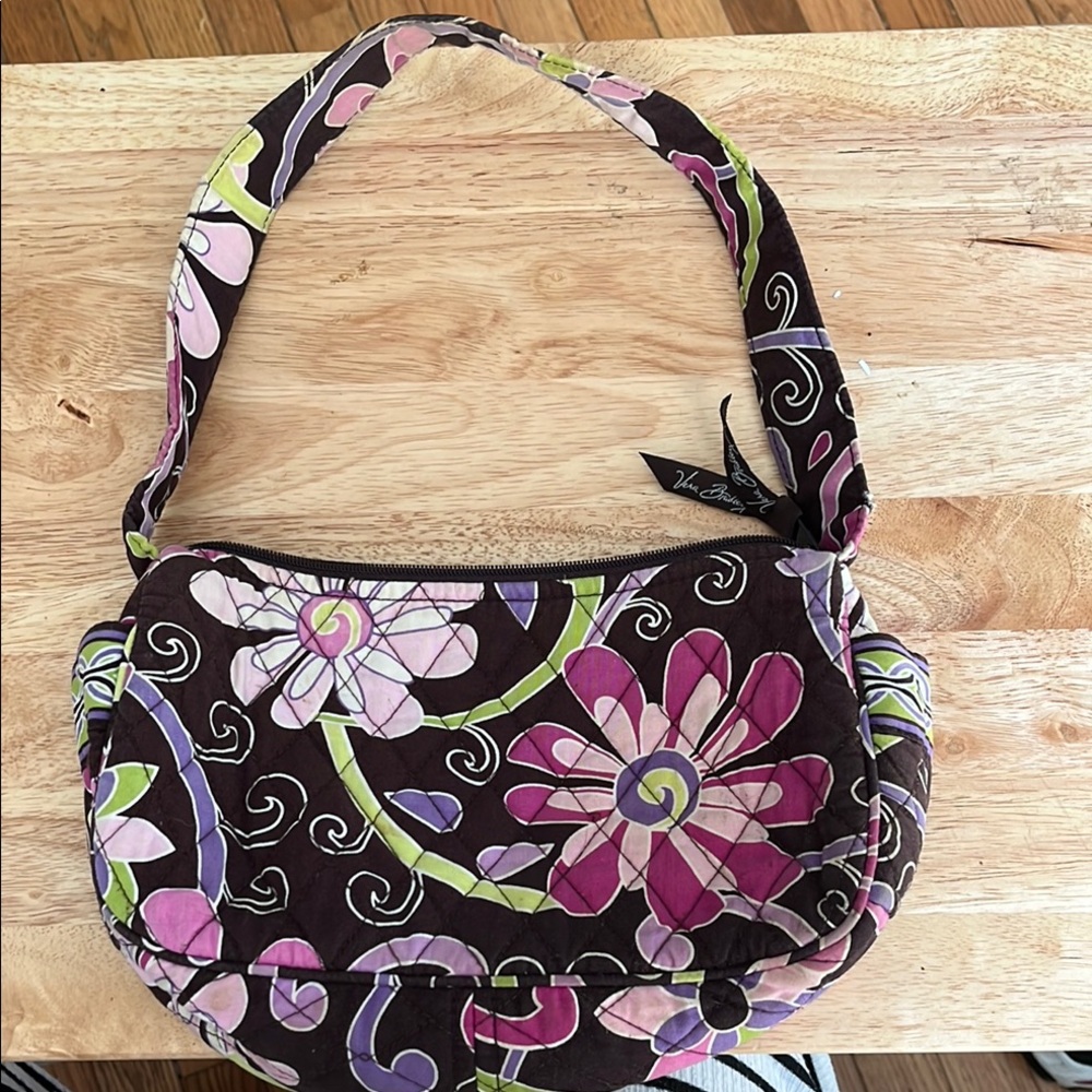 Vera Bradley Purple and Pink Floral Shoulder Bag